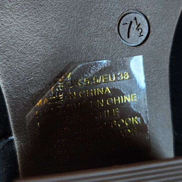 NWOT JustFab Black Suede Slouch Booties Size 7.5 - Picture 14 of 14